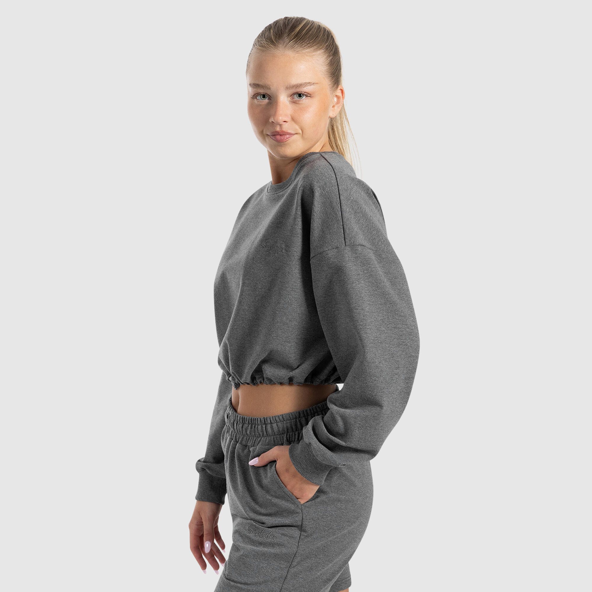 Damen Crop Sweatshirt Triana Anthrazit 2/5