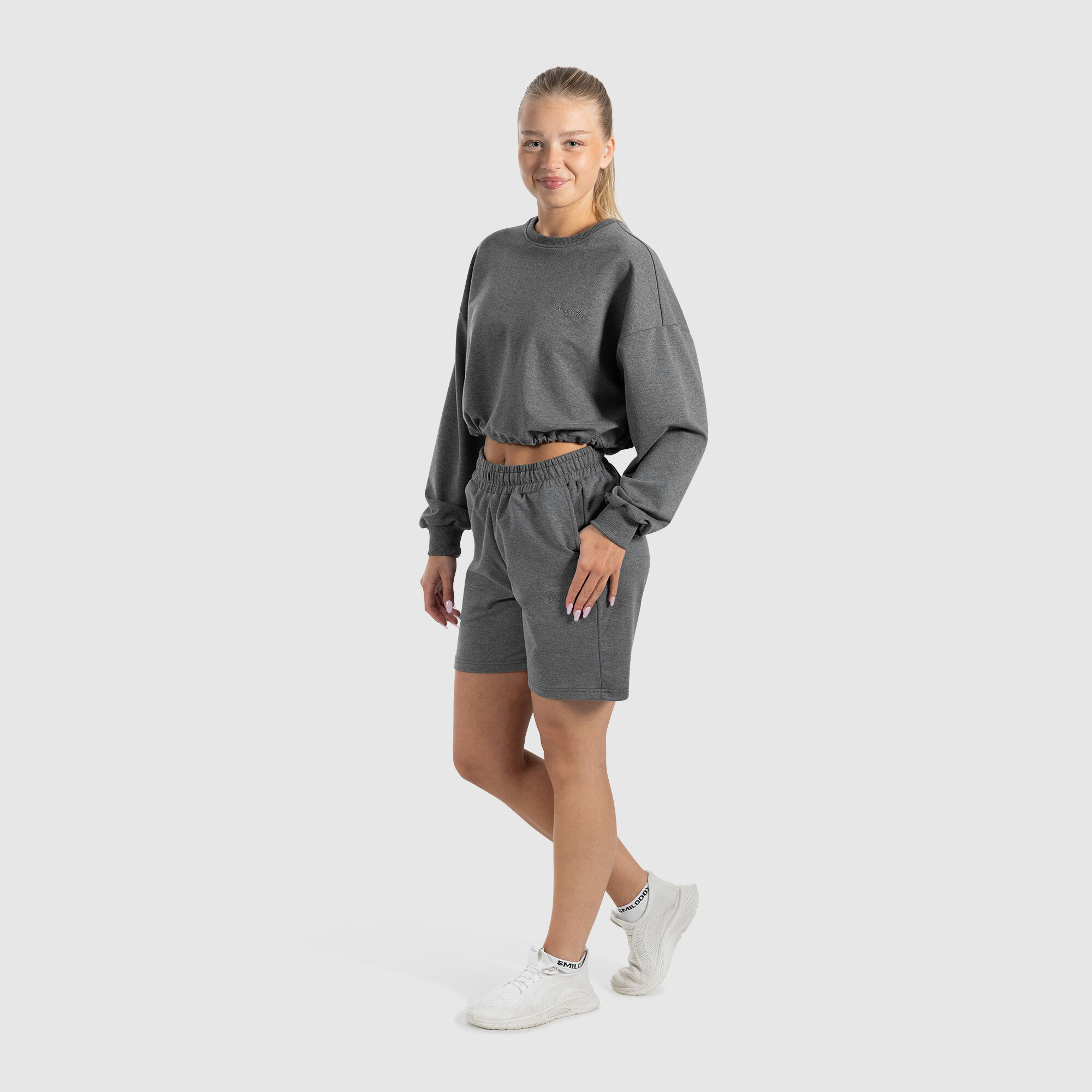Damen Crop Sweatshirt Triana Anthrazit 3/5