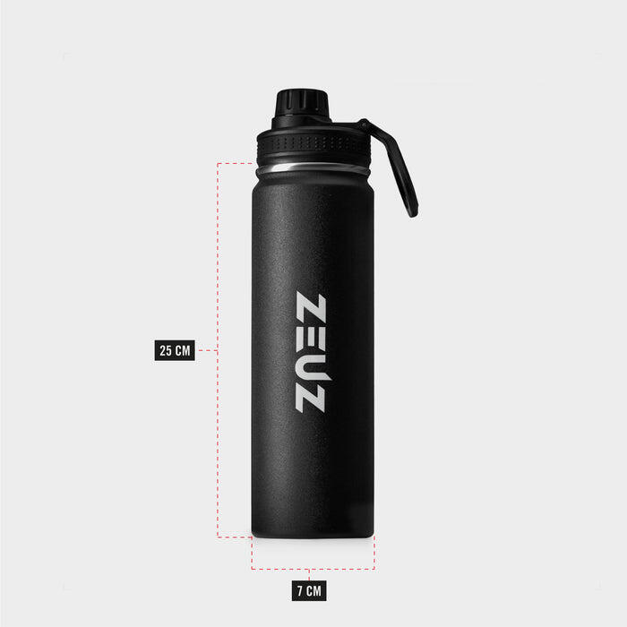 Bouteille isotherme ZEUZ Premium en acier inoxydable – 700 ml – Noir mat 2/7