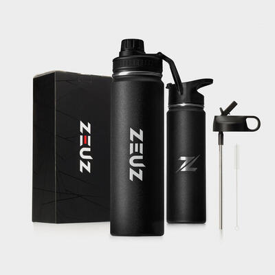 Zeuz premium rvs thermosfles & drinkfles - bpa vrij – 700 ml - mat zwart