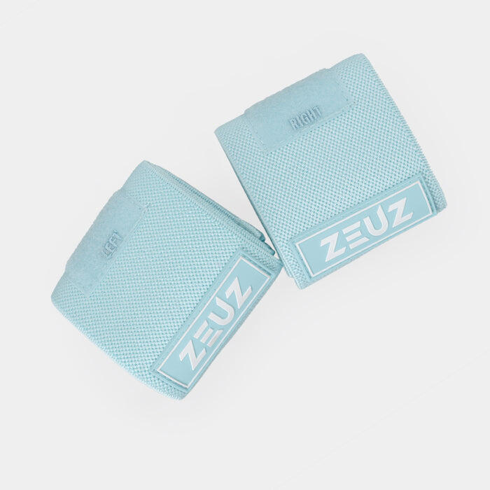 ZEUZ 2 Stuks Wrist Wraps voor Functional Fitness – Polsband – Polsbrace – Blauw 6/7