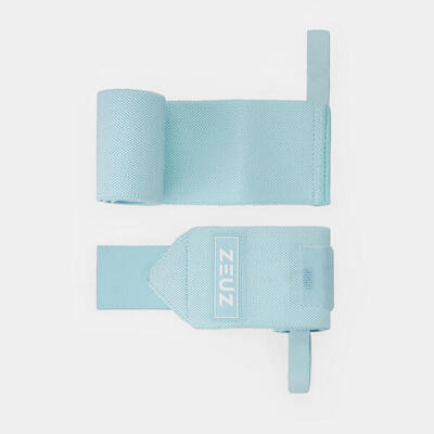 Zeuz 2 stuks wrist wraps voor fitness & crossfit – polsband – polsbrace – blauw