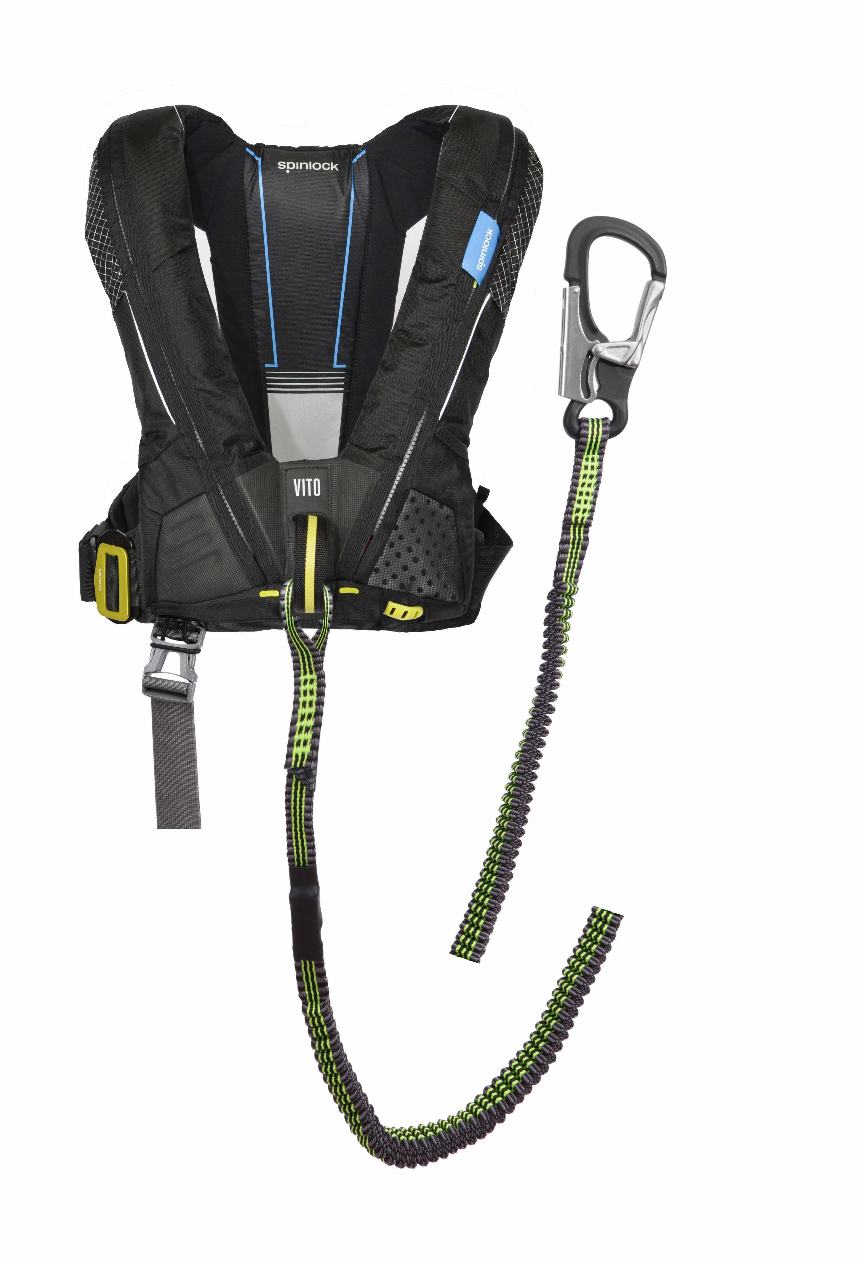 Deckvest VITO Hammar 275N automatisch reddingsvest met harnas, zwart 3/4