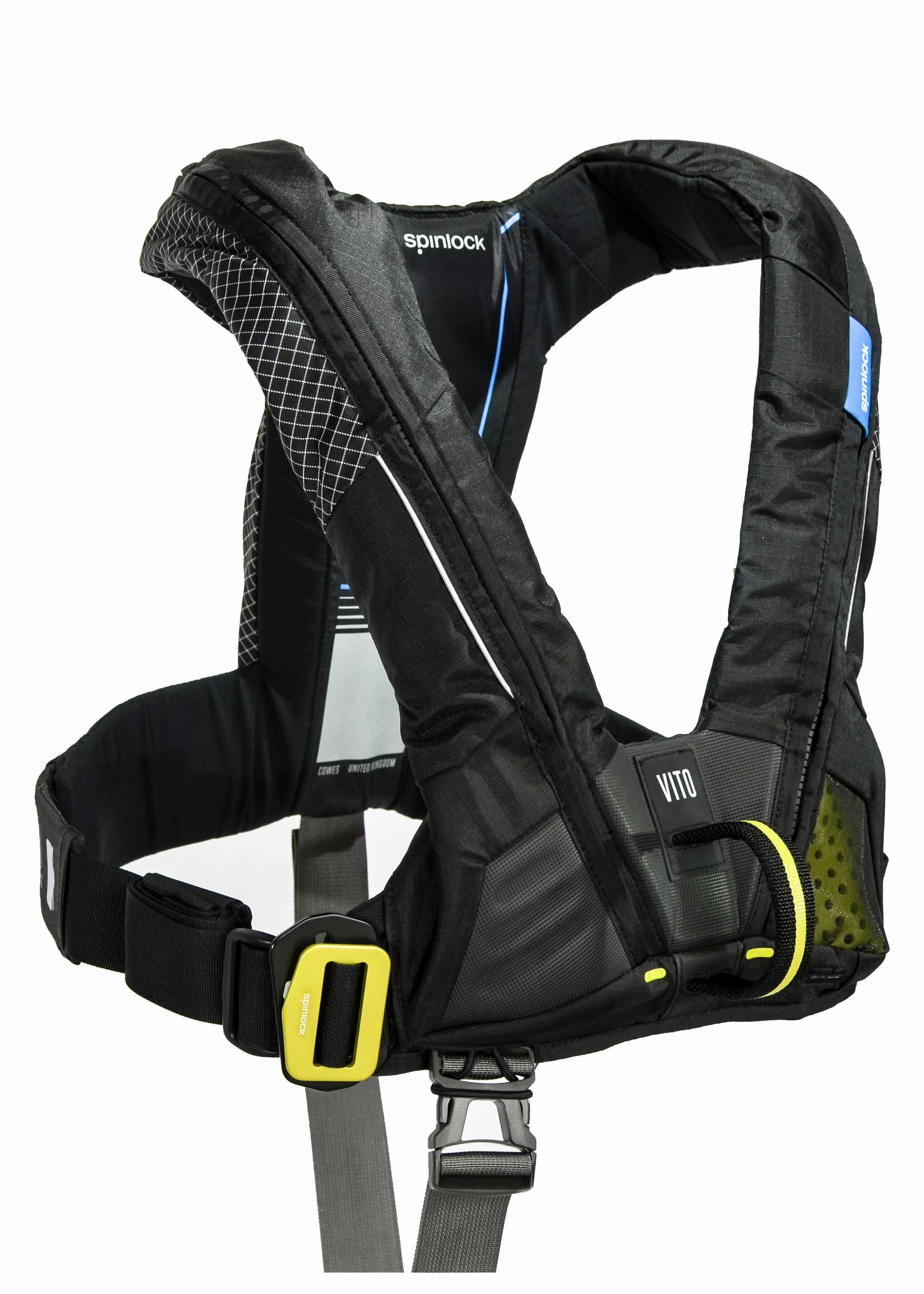 Deckvest VITO Hammar 275N automatisch reddingsvest met harnas, zwart 4/4