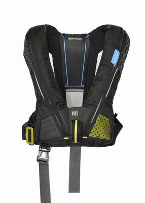 Deckvest VITO Automatik-Rettungsweste Hammar 275N mit Harness, schwarz