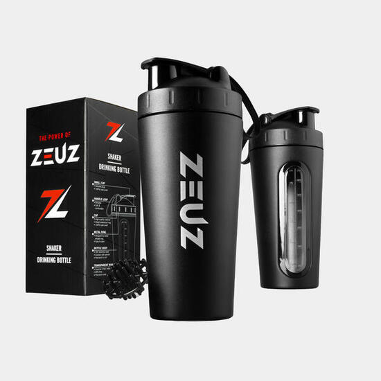 Shaker ZEUZ 700 ml en acier inoxydable — boule mélangeuse, anti-fuite