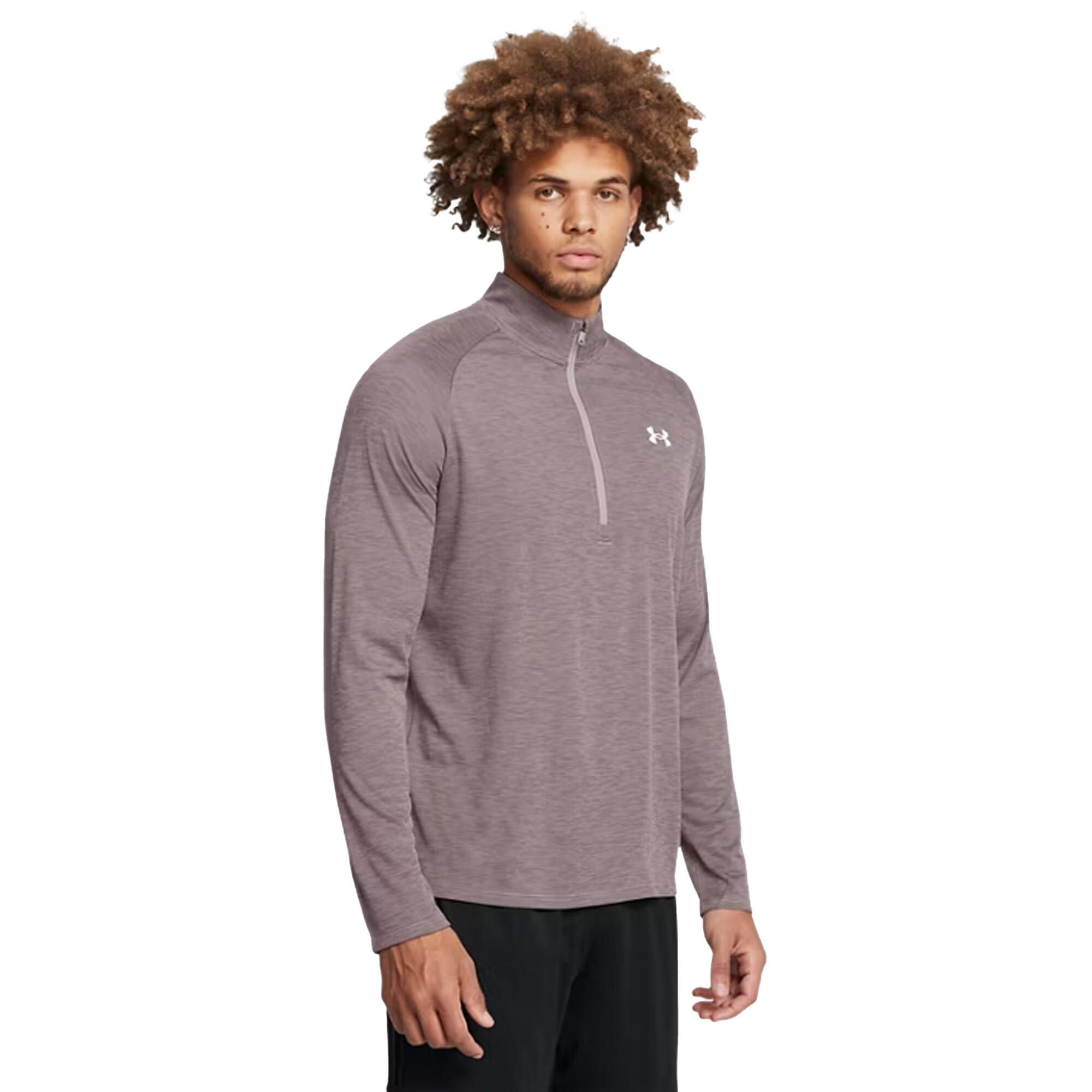 UNDER ARMOUR Mens 2.0 Half Zip Technical Top (Grey)
