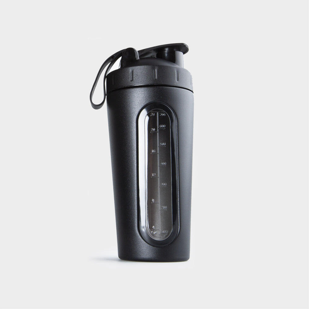 Gourde shaker ZEUZ Premium en acier inoxydable – Sans BPA – 700 ml – Noir mat 3/7