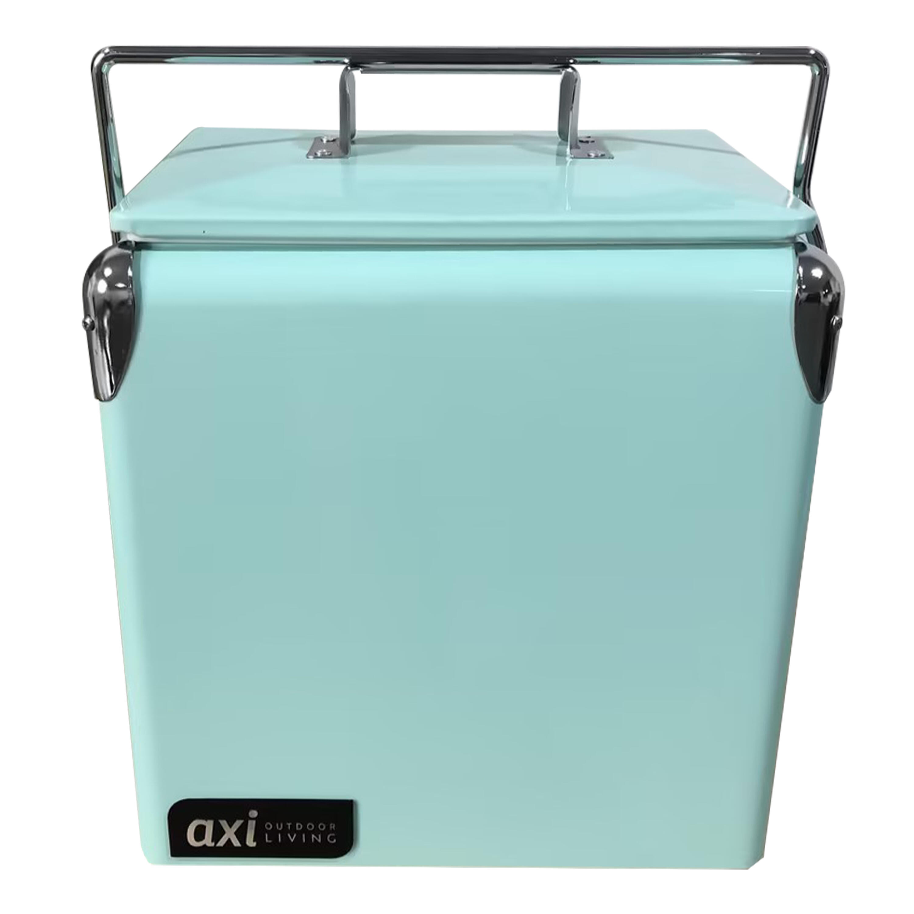 AXI AXI Mini nevera retro verde con abrebotellas - 13 l/10 kg