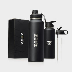 ZEUZ Thermos Inox Premium – 1200 ml – Sans BPA – Noir Mat