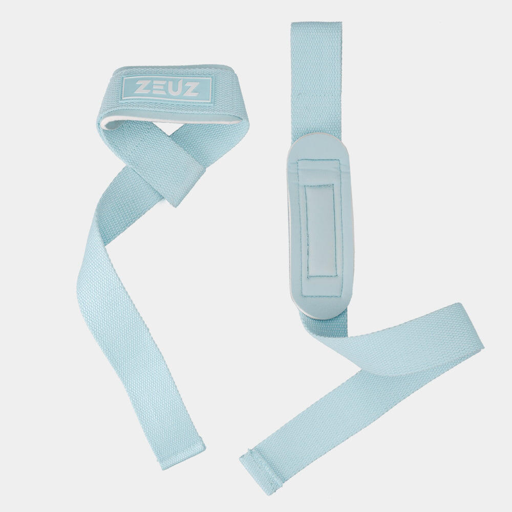 Sangles de levage et d'haltérophilie ZEUZ (2 pièces) – Bleu clair 2/6