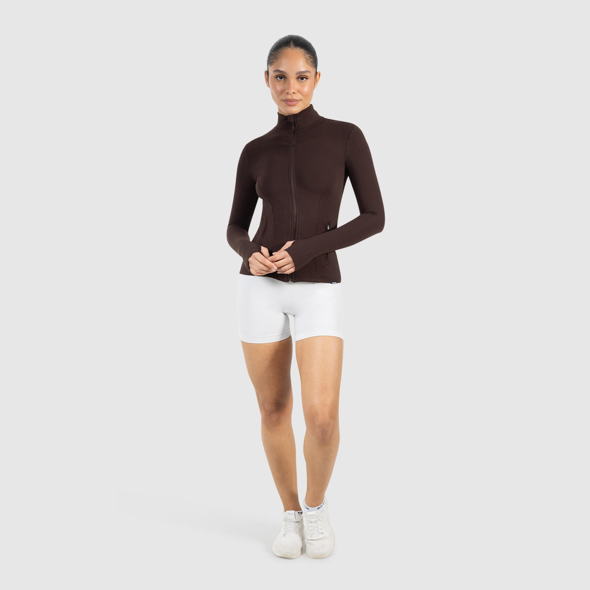 Damen Trainingsjacke Kenna Braun 3/5