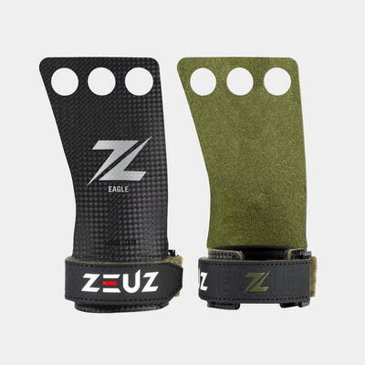 Zeuz thunder grips voor fitness, crossfit & gymnastics - zwart & blauw – maat s