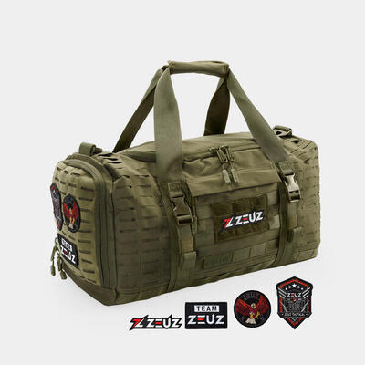 ZEUZ Sporttasche 40L – Gym Duffel Bag – Unisex – Grün