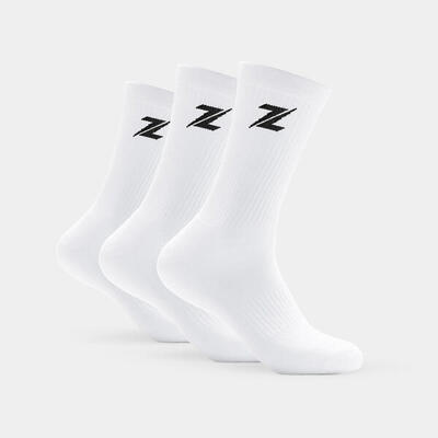 Zeuz sokken 3-pack - sportsokken heren & dames - wit - small