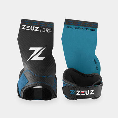 Zeuz ultra no chalk plus grips voor fitness & crossfit – blauw & zwart – maat m