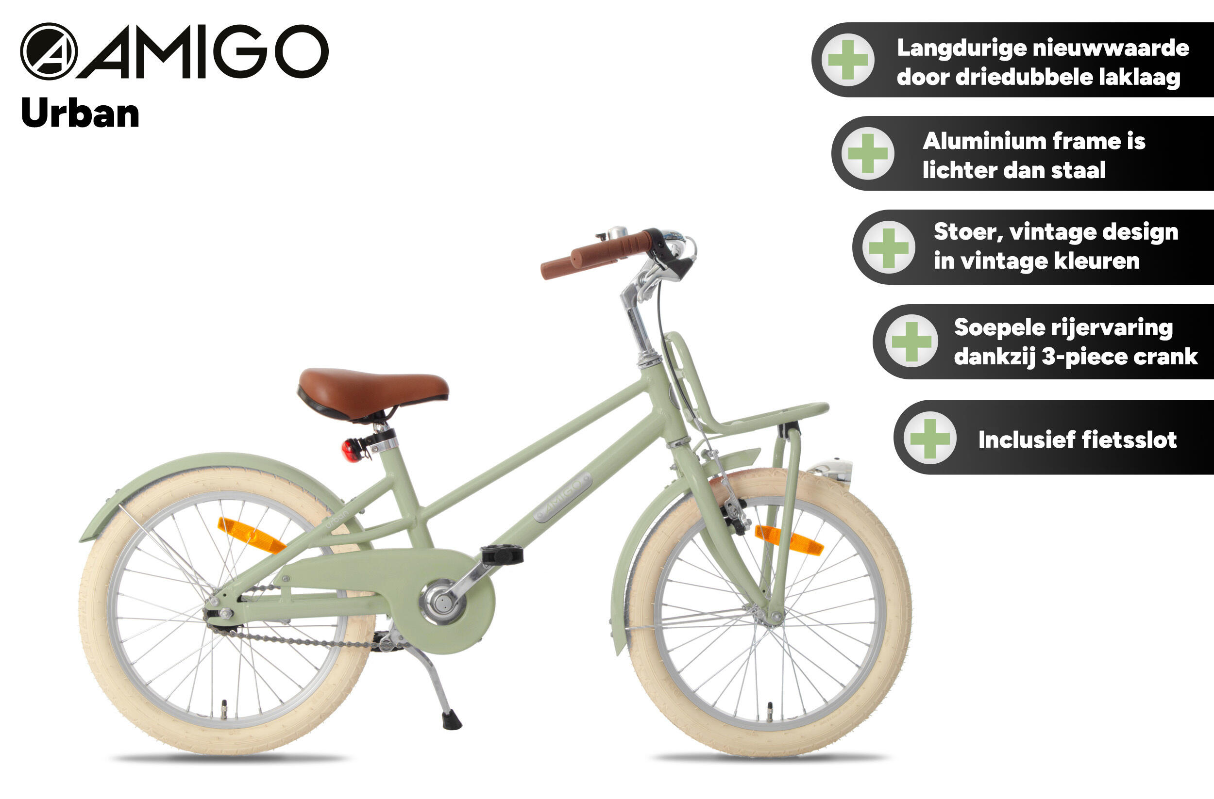 AMIGO Meisjesfiets Urban Aluminium Frame 26 Inch Meisjes Terugtraprem Zandbruin 2/7