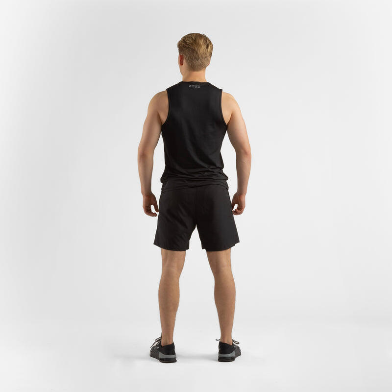 Débardeur de sport ZEUZ pour homme, noir, taille M 5/7