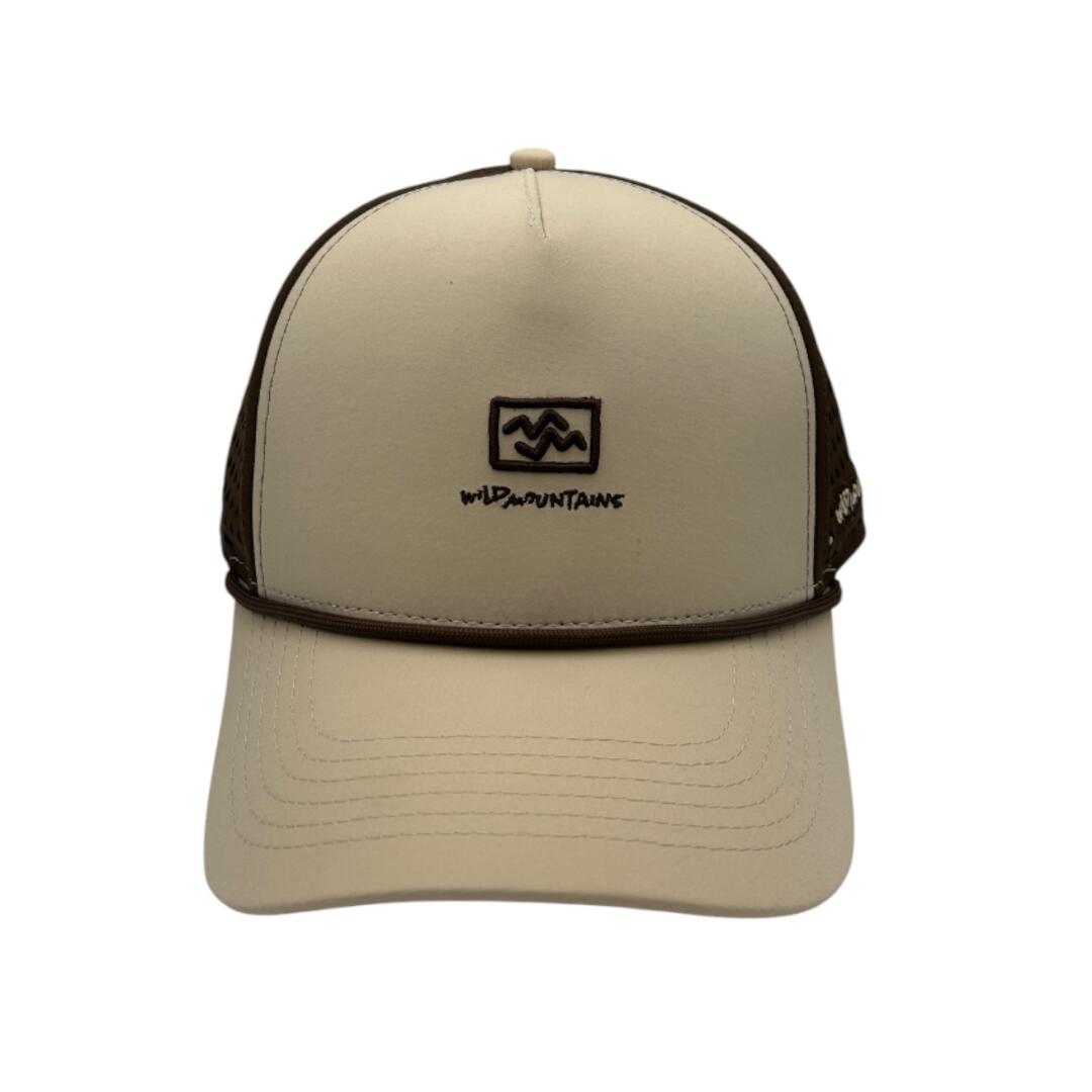Boné Trucker Bordado Bege 2/5