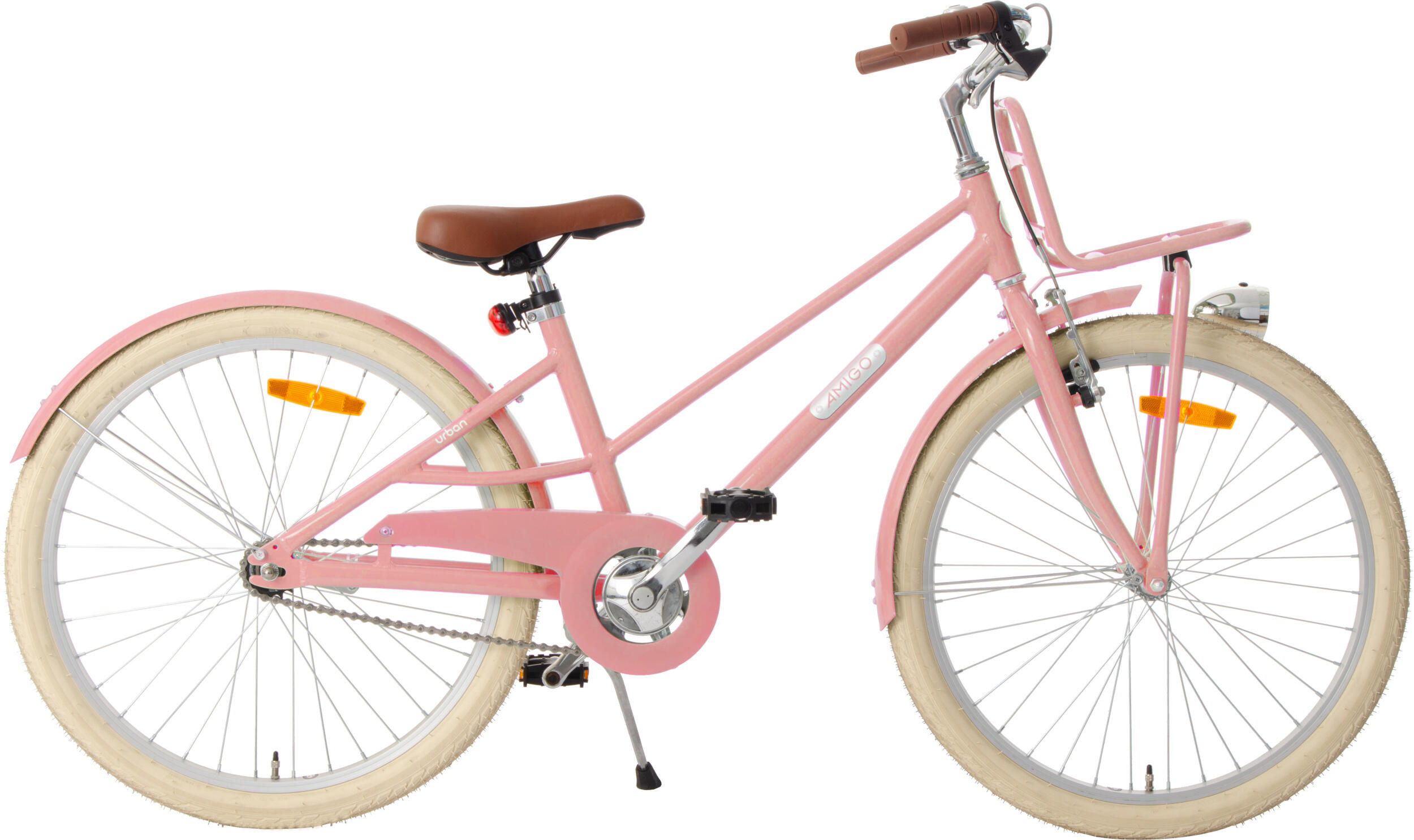 AMIGO AMIGO Meisjesfiets Urban Aluminium Frame 26 Inch Meisjes Terugtraprem Zalmroze