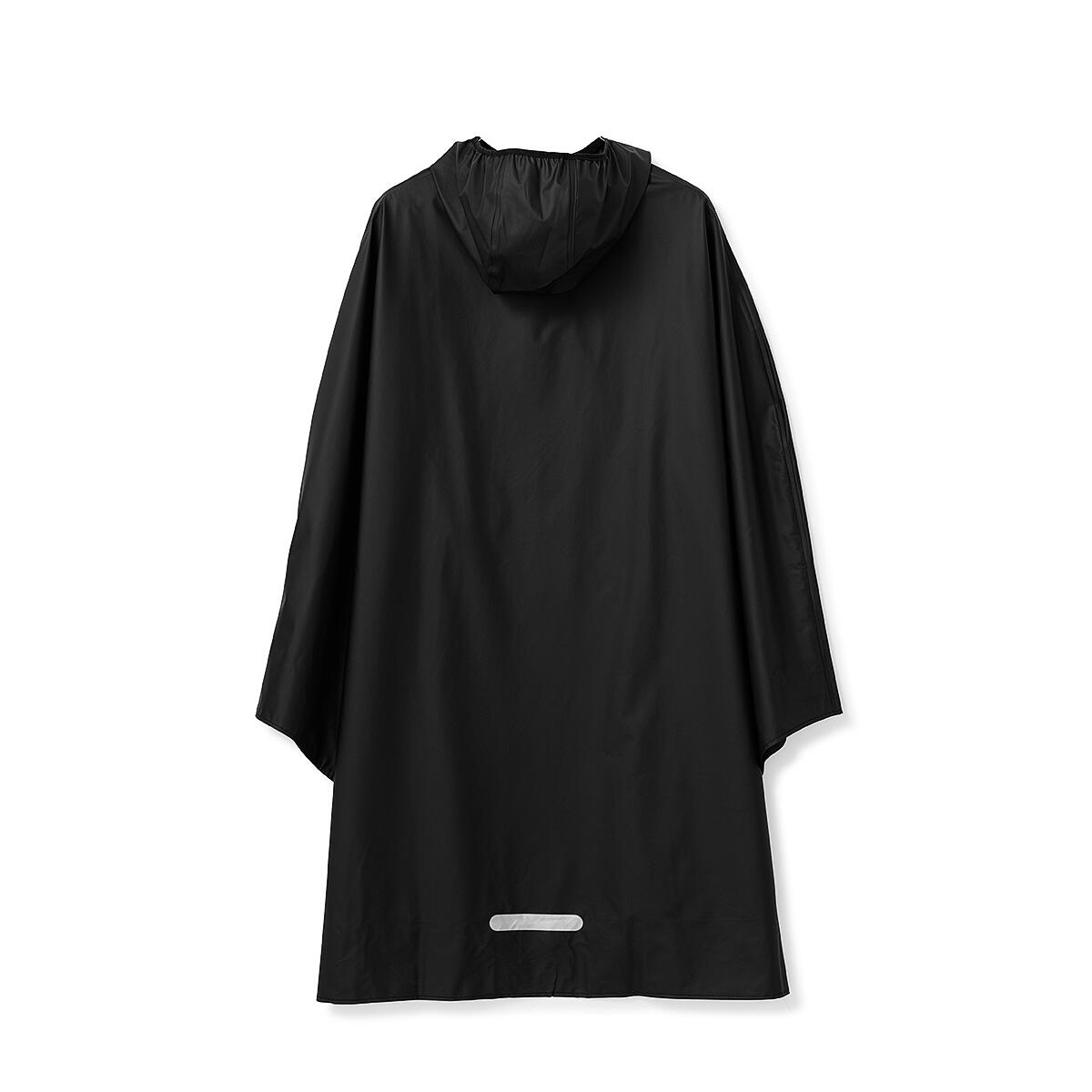 Opvouwbare Waterdichte Regenponcho PU Light Zwart 2/7