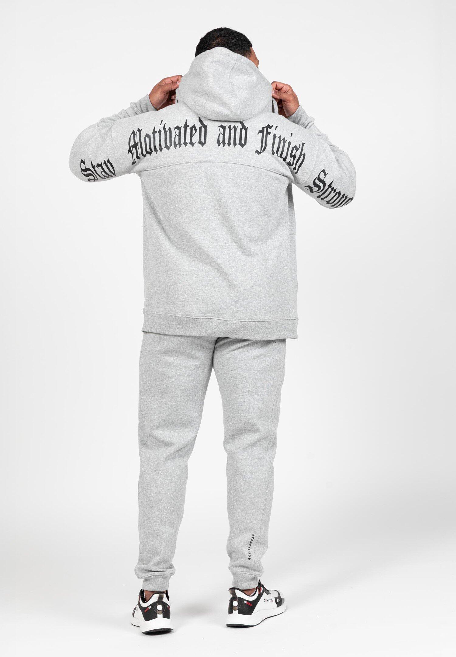 Utah Felpa con cappuccio con zip ight Grau Melange 3/6