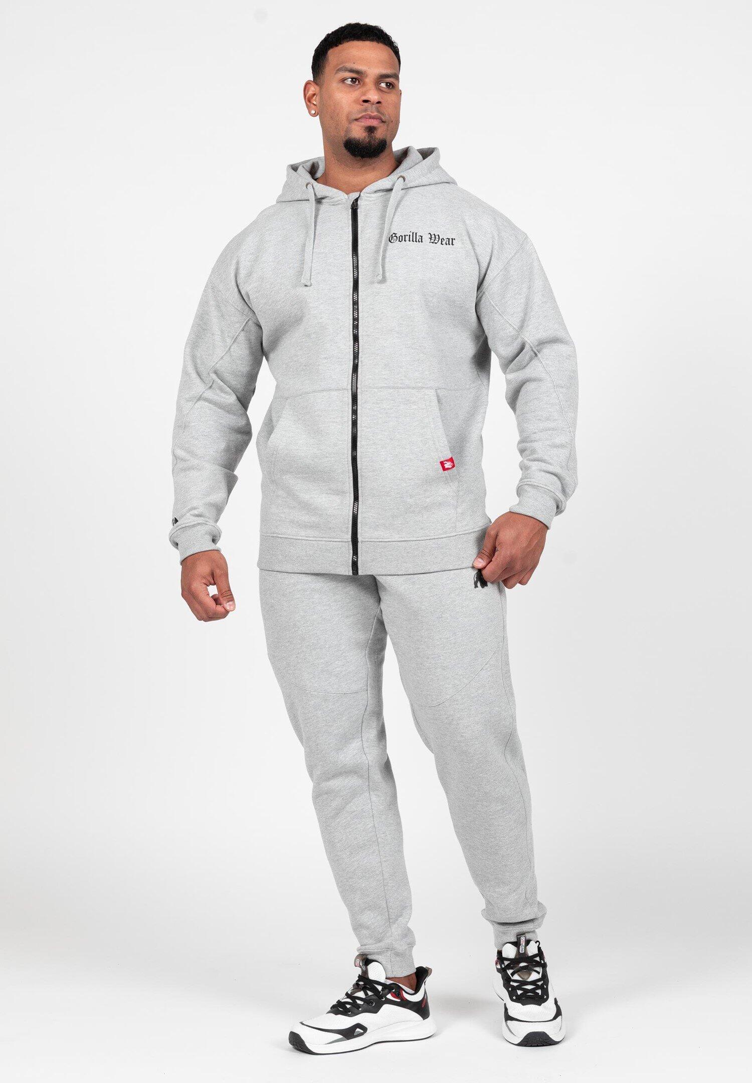 Utah Felpa con cappuccio con zip ight Grau Melange 4/6