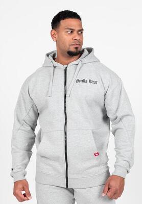 Utah zipped hoodie ight grijs melange