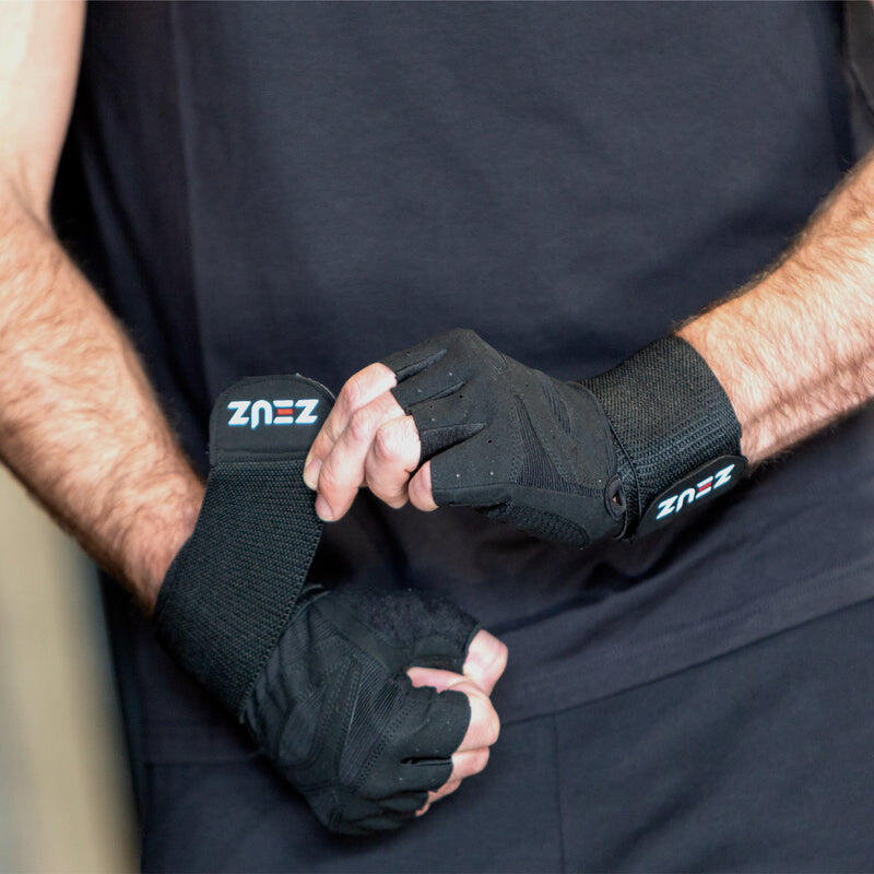 Guanti sportivi e da fitness ZEUZ per uomo e donna – Neri – Taglia XL 2/4