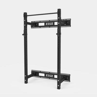 Zeuz opvouwbaar wandrek - opklapbaar halterrek - 1.25 x 0.63 x 2.3 meter - zwart