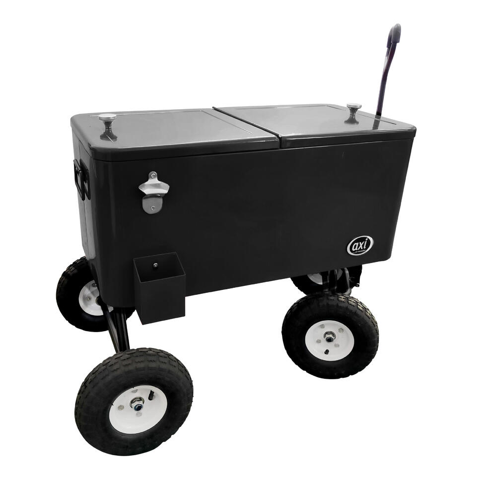 AXI Retro Lodówka na napoje, czarna, 76 litrów