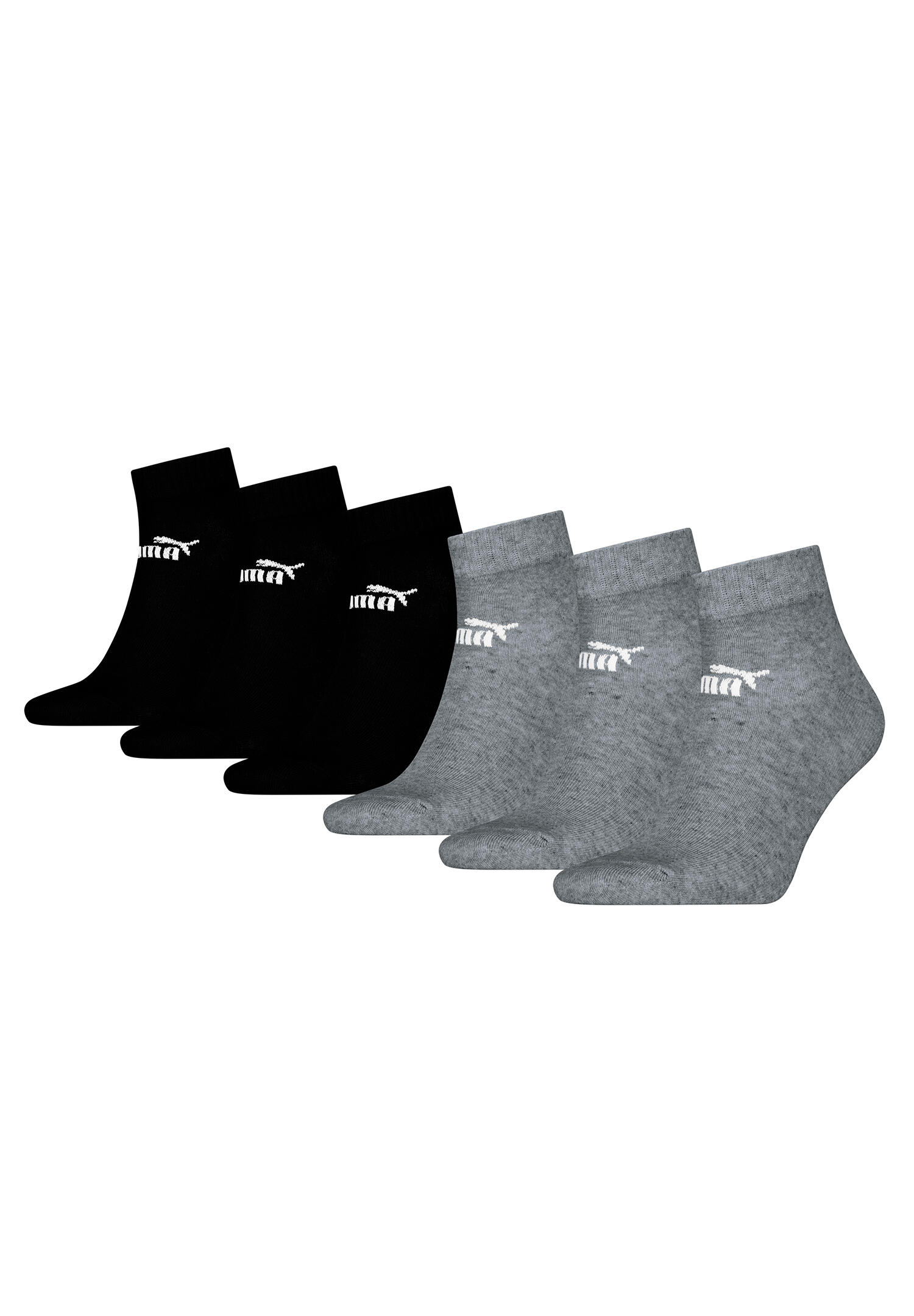 Puma Unisex Sneaker Quarter Socken für Damen Herren 6er Pack 1/2