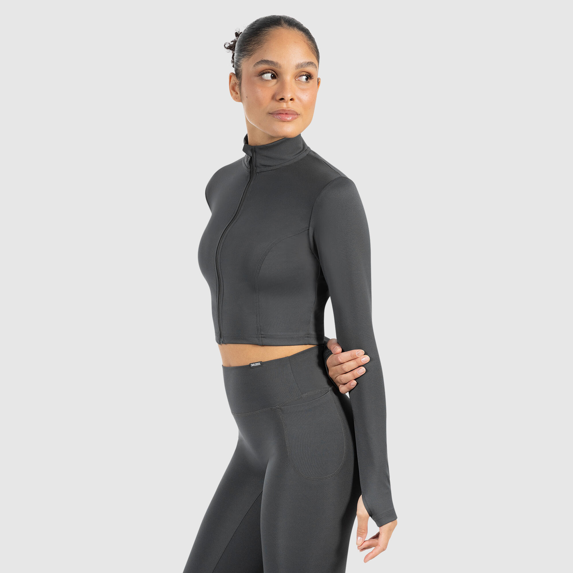 Damen Crop Jacke Nilai Anthrazit 2/5