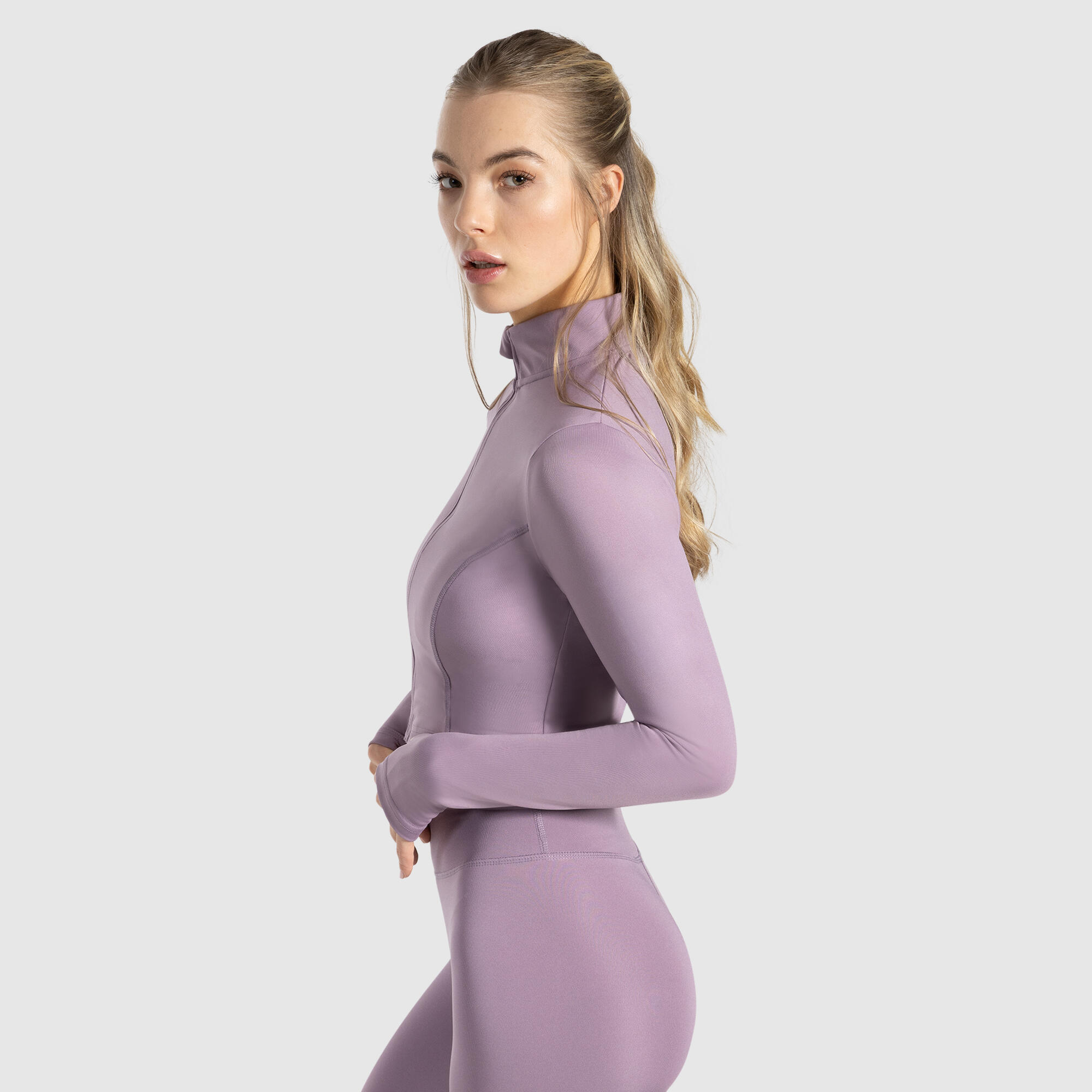 Damen Crop Jacke Nilai Lila 2/5
