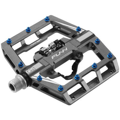 Coppia di pedali Funn Mamba GRS Single Side SPD Semi-Automatici con gabbie Nero