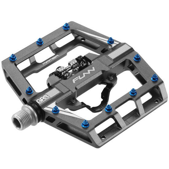 Coppia di pedali Funn Mamba GRS Single Side SPD Semi-Automatici con gabbie Nero