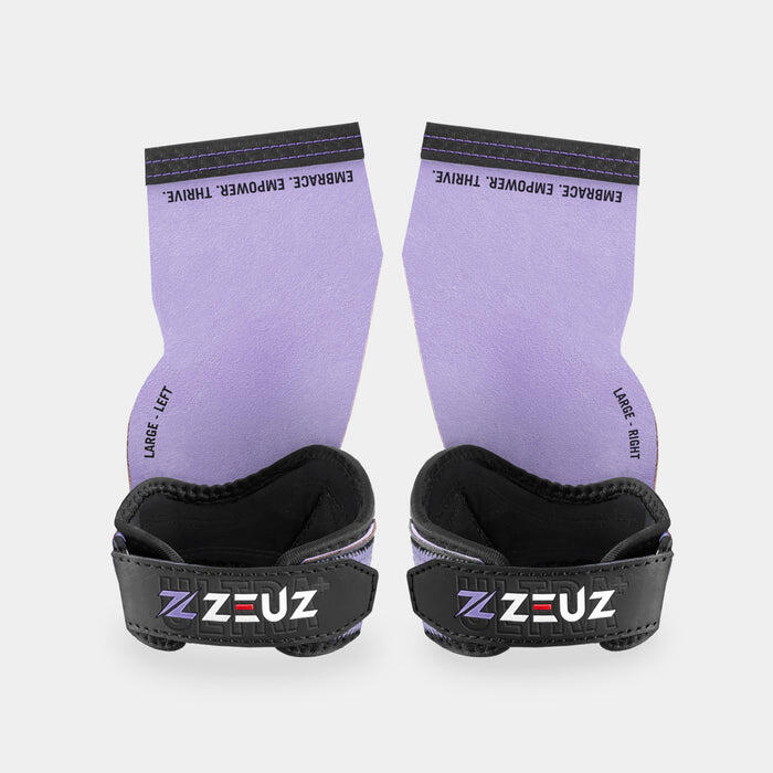 ZEUZ Ultra No Chalk Plus Grips voor Functional Fitness – Lila & Zwart – Maat M 6/7