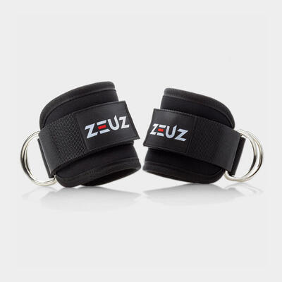 Zeuz 2 stuks enkelband fitness – ankle cuff strap – kabelmachine straps – zwart