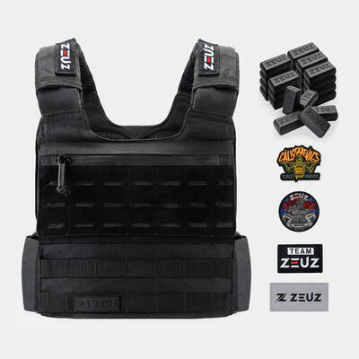 ZEUZ Calisthenics Gewichtsweste 25.5 KG – Tactical Weighted Vest – Schwarz