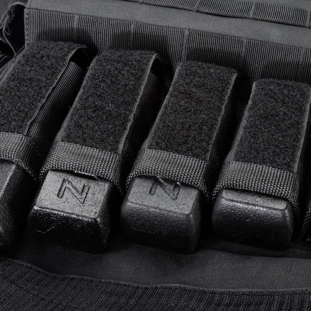 Gilet zavorrato ZEUZ per calisthenics, 25,5 kg – Gilet zavorrato tattico – Nero 4/7