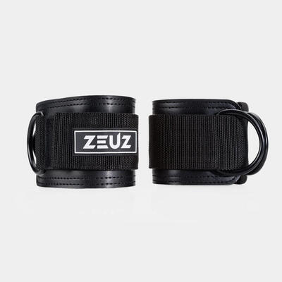 Zeuz 2 stuks enkelband fitness – ankle cuff strap – kabelmachine – zwart