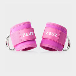 ZEUZ 2 Cuffs Cheville Fitness – Câble Machine – Rose