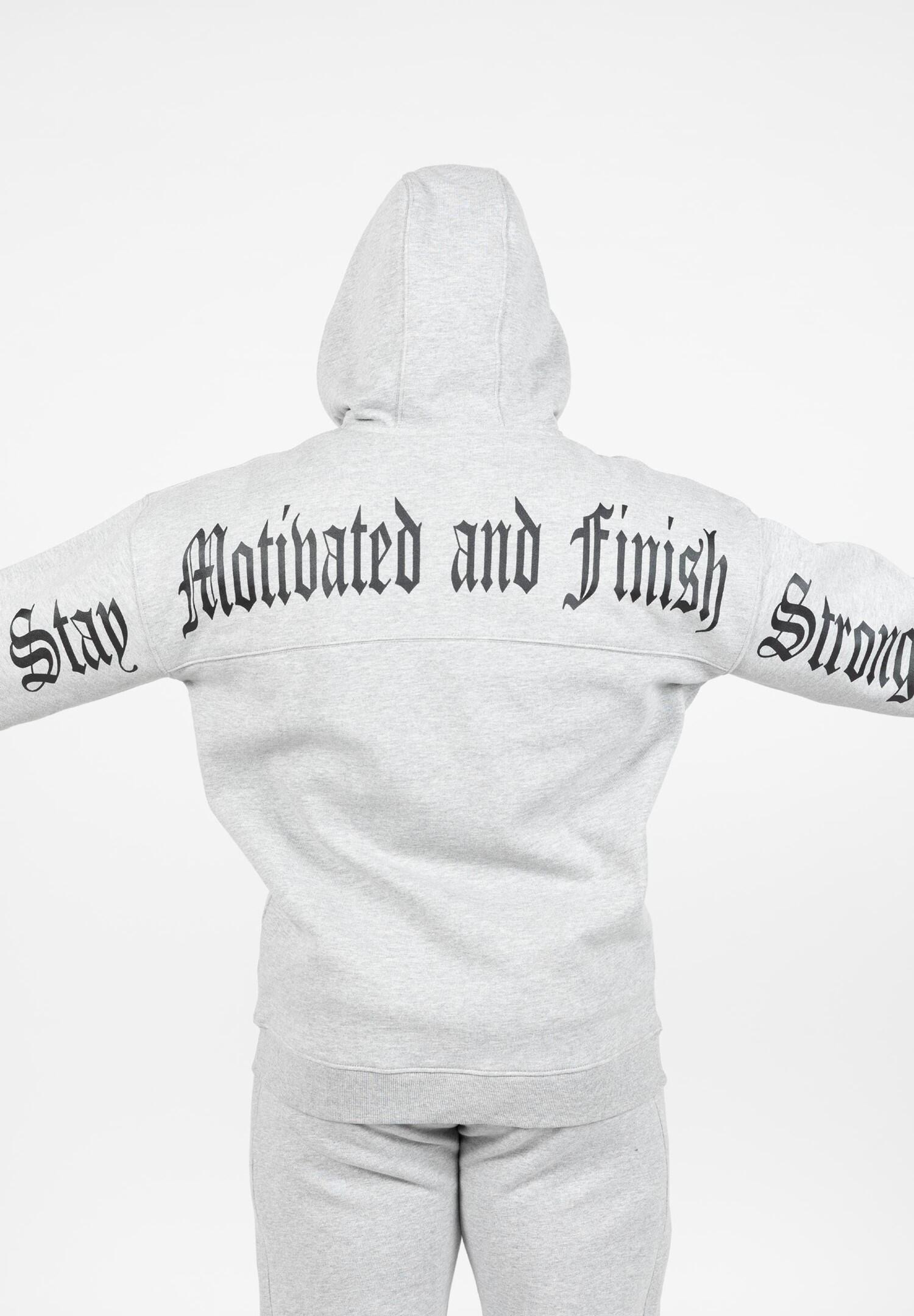 Utah Felpa con cappuccio con zip ight Grau Melange 5/6