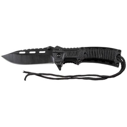 Fox Outdoor - Couteau de poche « Night » avec allume-feu - Lame noire