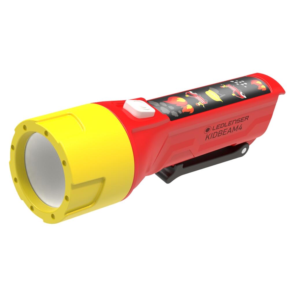 LEDLENSER KidBEAM4 Kids' Camping Torch x2 AAA, 4 LED Colours, Lightweight, Inc Pocket Clip