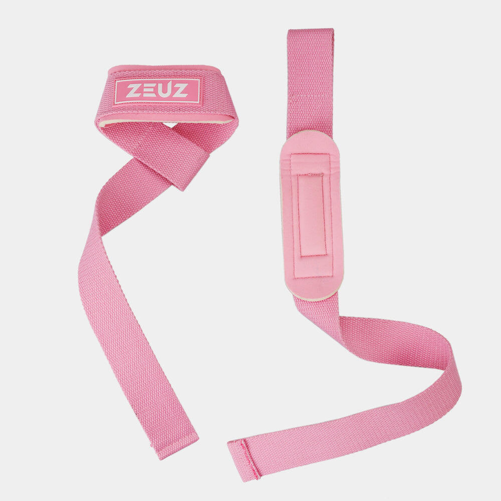 Sangles de levage et d'haltérophilie ZEUZ (2 pièces) – Bandes de sport – Rose 2/6