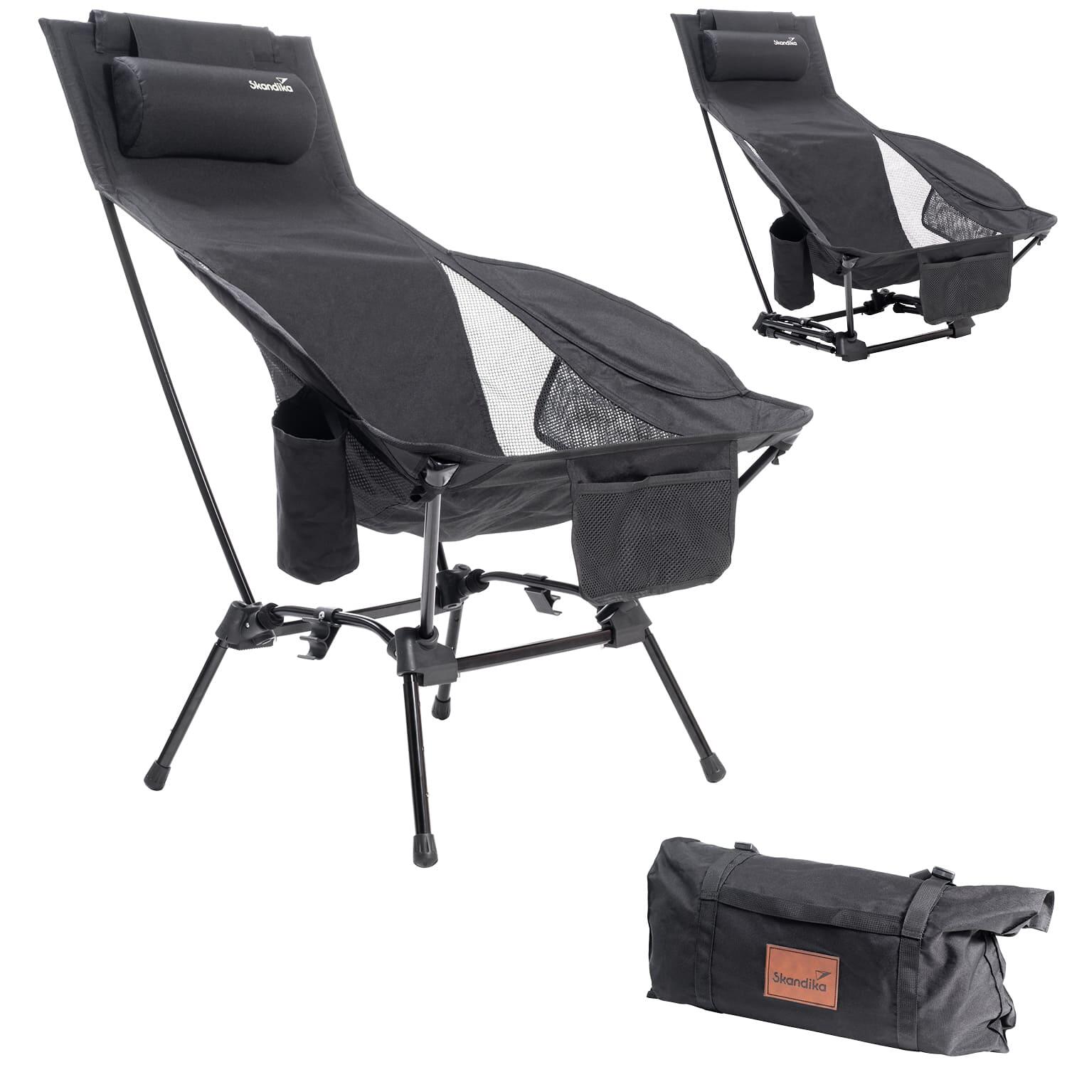 Cadeira de campismo compact plus - suporta até 200 kg - pequena - dobrável