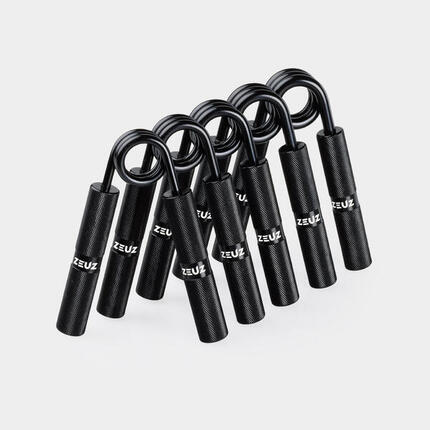 ZEUZ 5-Delige Metalen Fitness Handtrainer Set – Grip Trainer & Handknijper