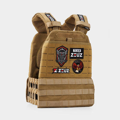 ZEUZ Gewichtsweste 16.5 KG – Tactical Weighted Vest – 19 Stufen – Schwarz
