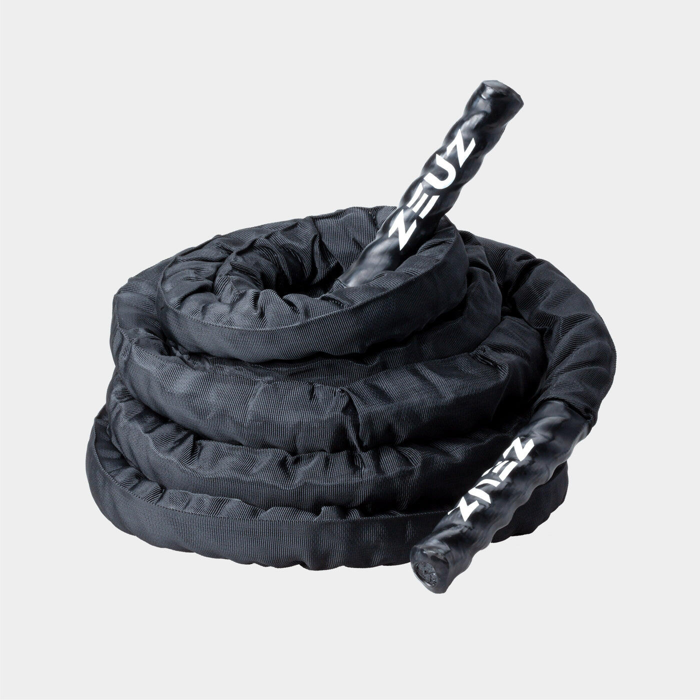 Zeuz - Zeuz Corde Battle 9m Premium Avec Housse Nylon & Fixation - Corde Ondulatoire - Noir - Decathlon